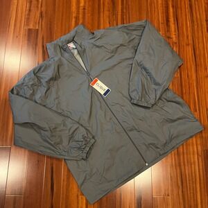 Clique Men's Grey Jacket Lightweight Windbreaker Gray Size XXL 2X New UQQO0001